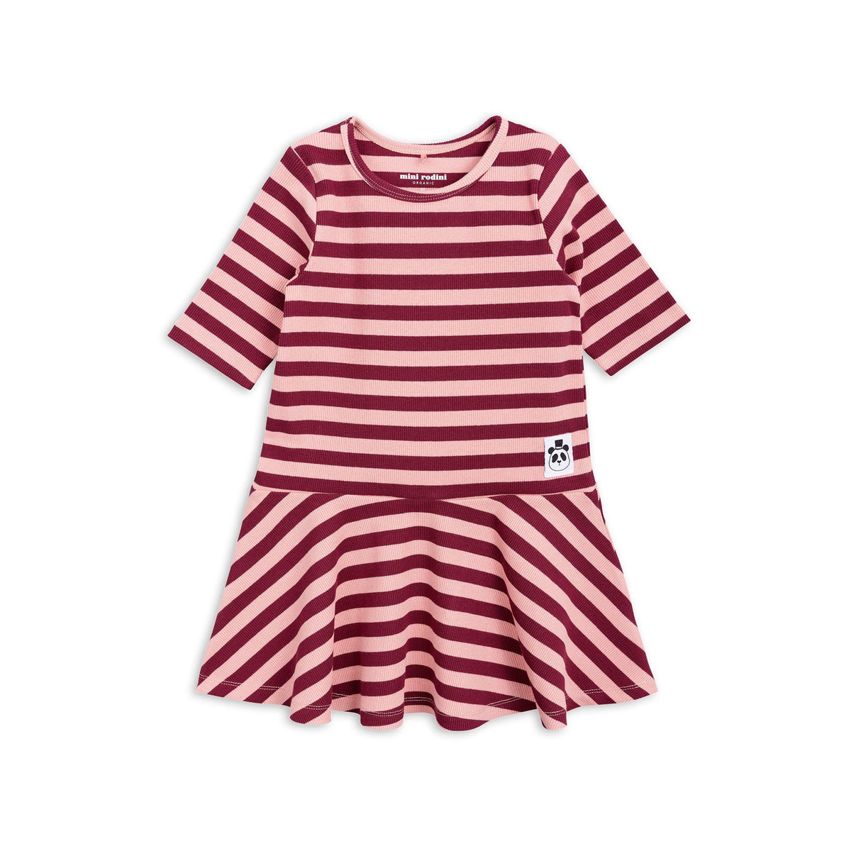 Stripe Rib Dance Dress Pink