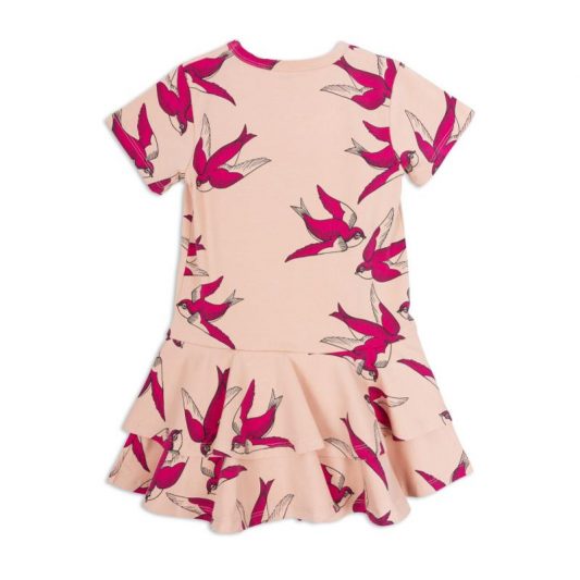 Swallows Frill Dress Pink