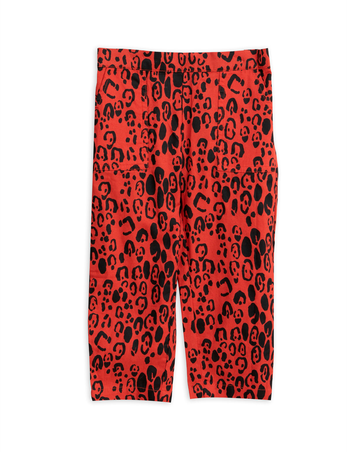 Leopard Woven Trousers Red
