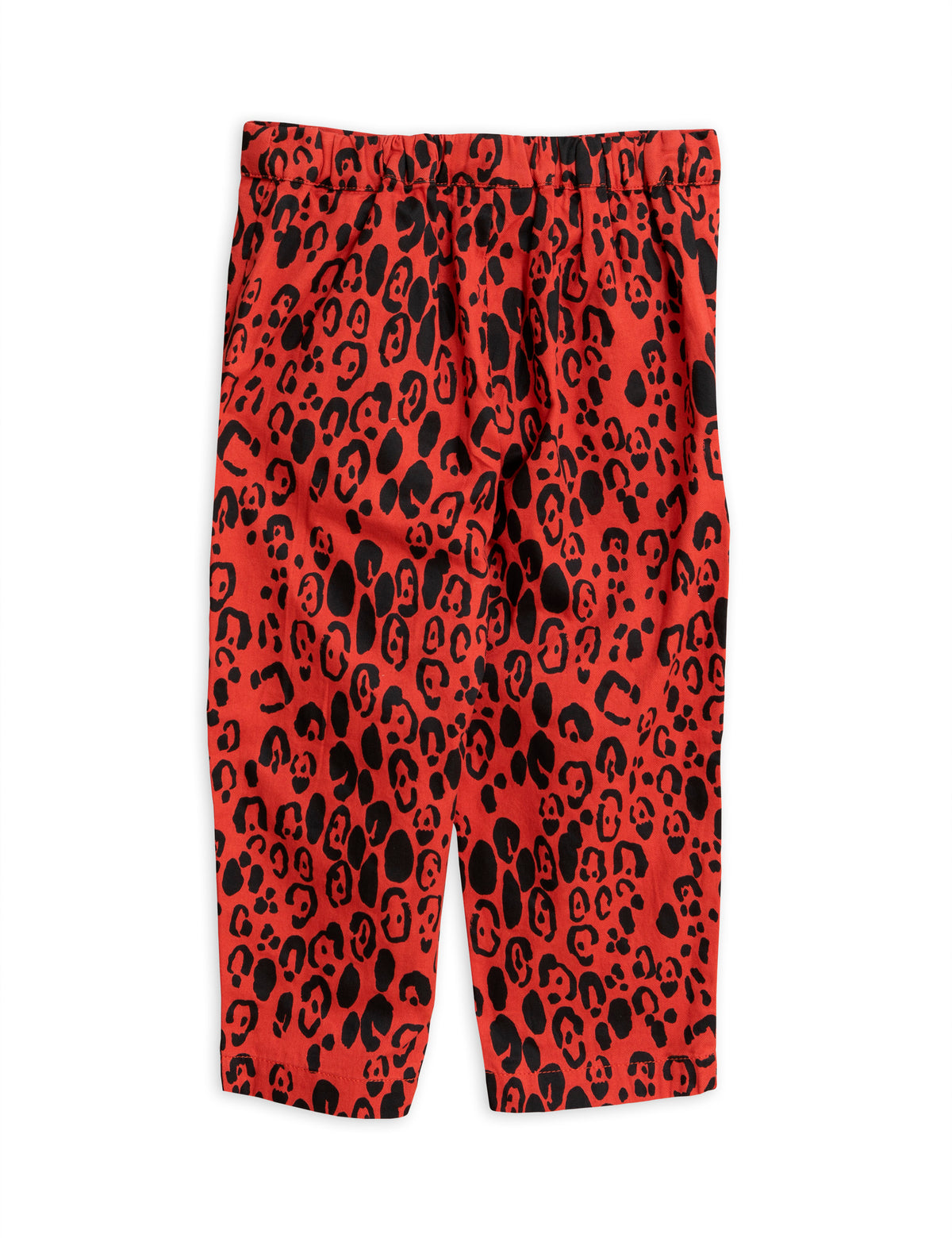 Leopard Woven Trousers Red