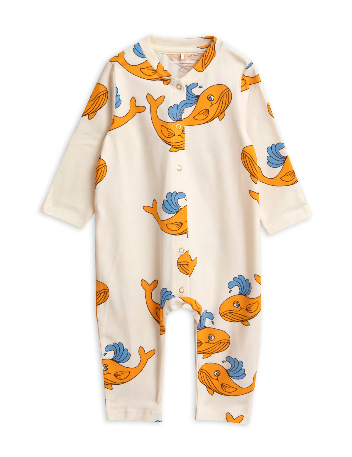 Whale Aop Jumpsuit Orange