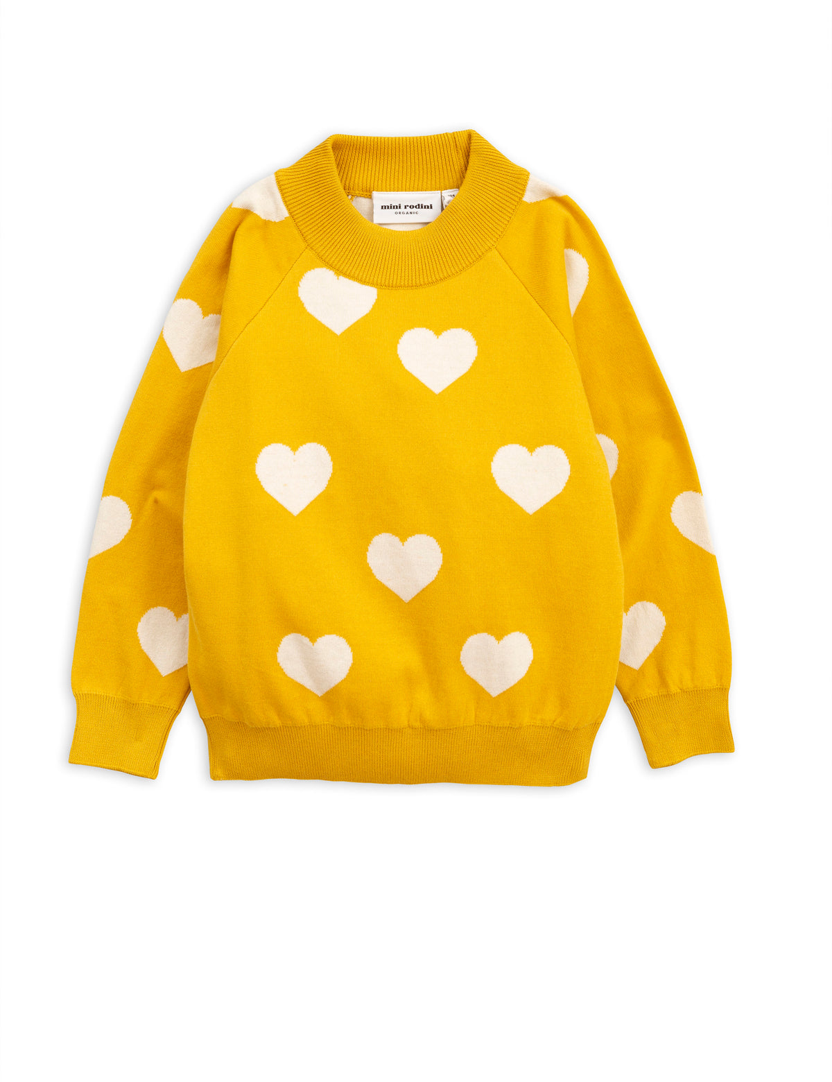 Knitted Heart Sweater Yellow