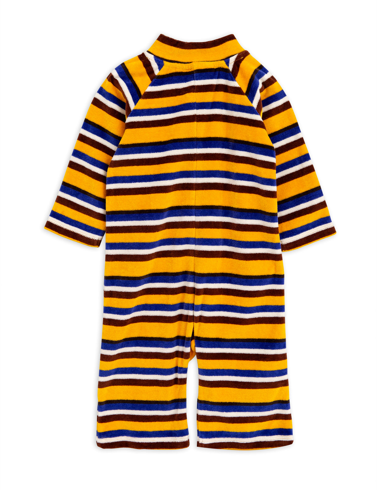 Velour Stripe Onesie Yellow