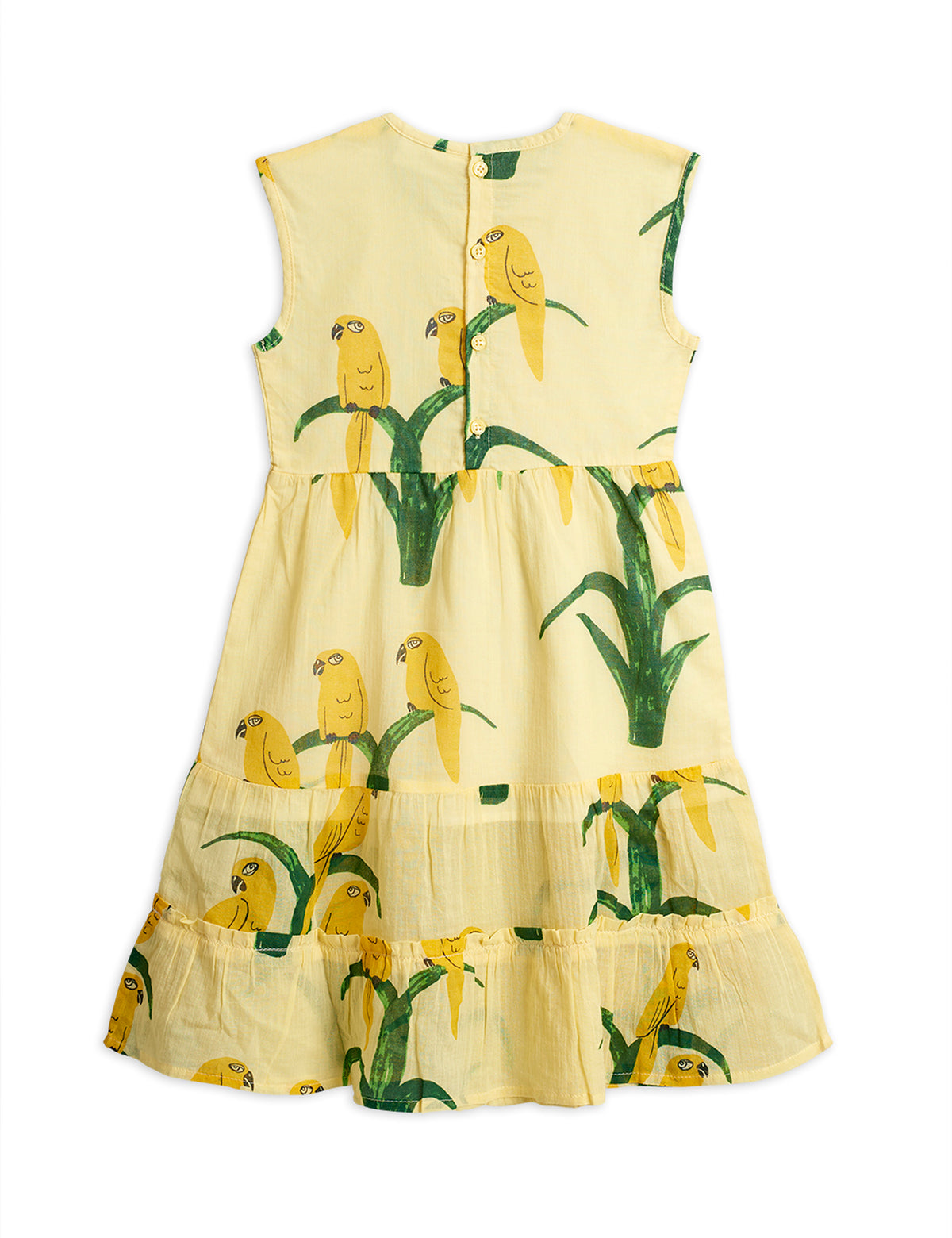 Parrot Woven Dress Yellow