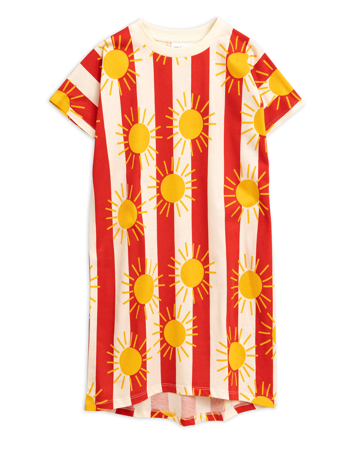Sun Stripe Aop Long Dress Red