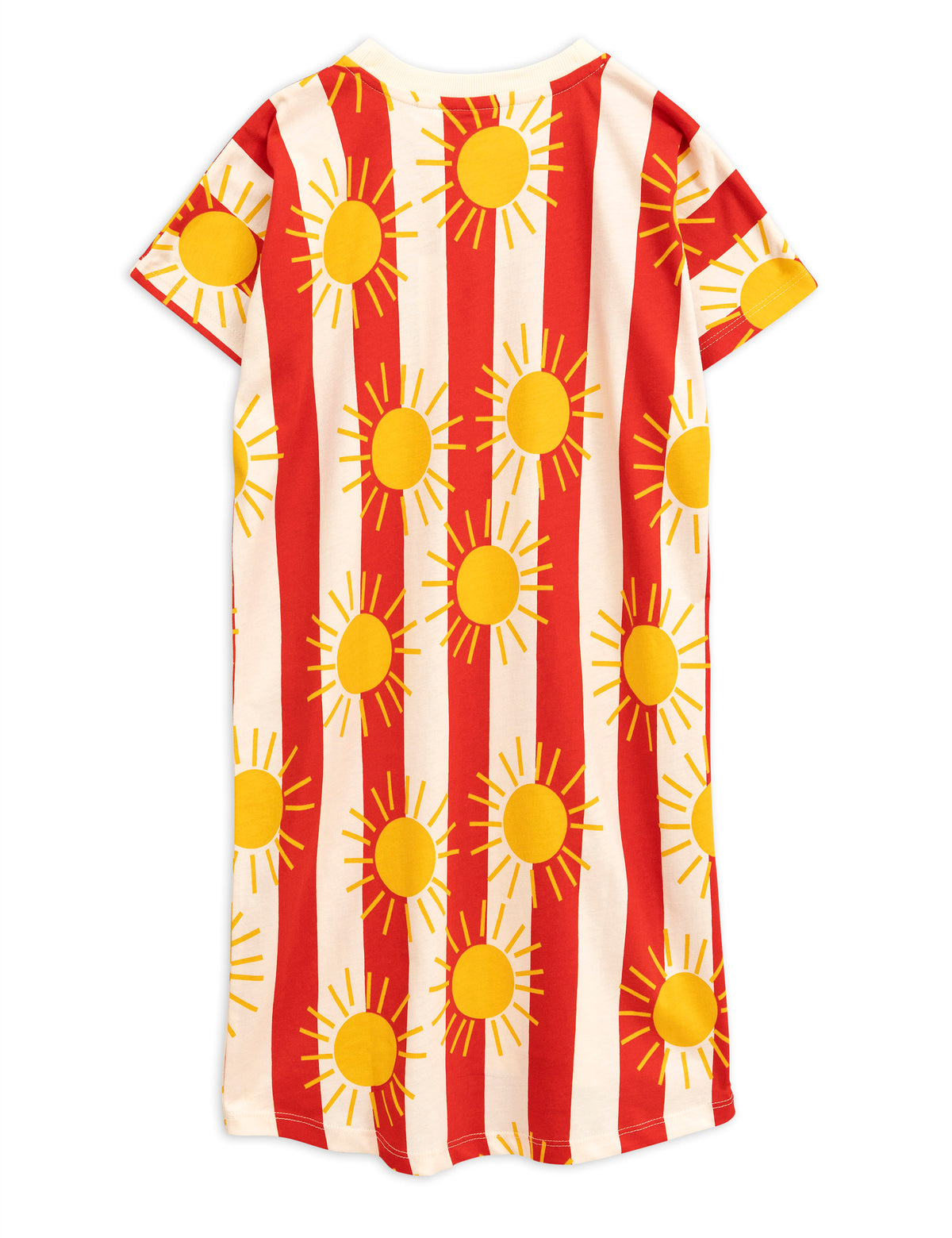 Sun Stripe Aop Long Dress Red