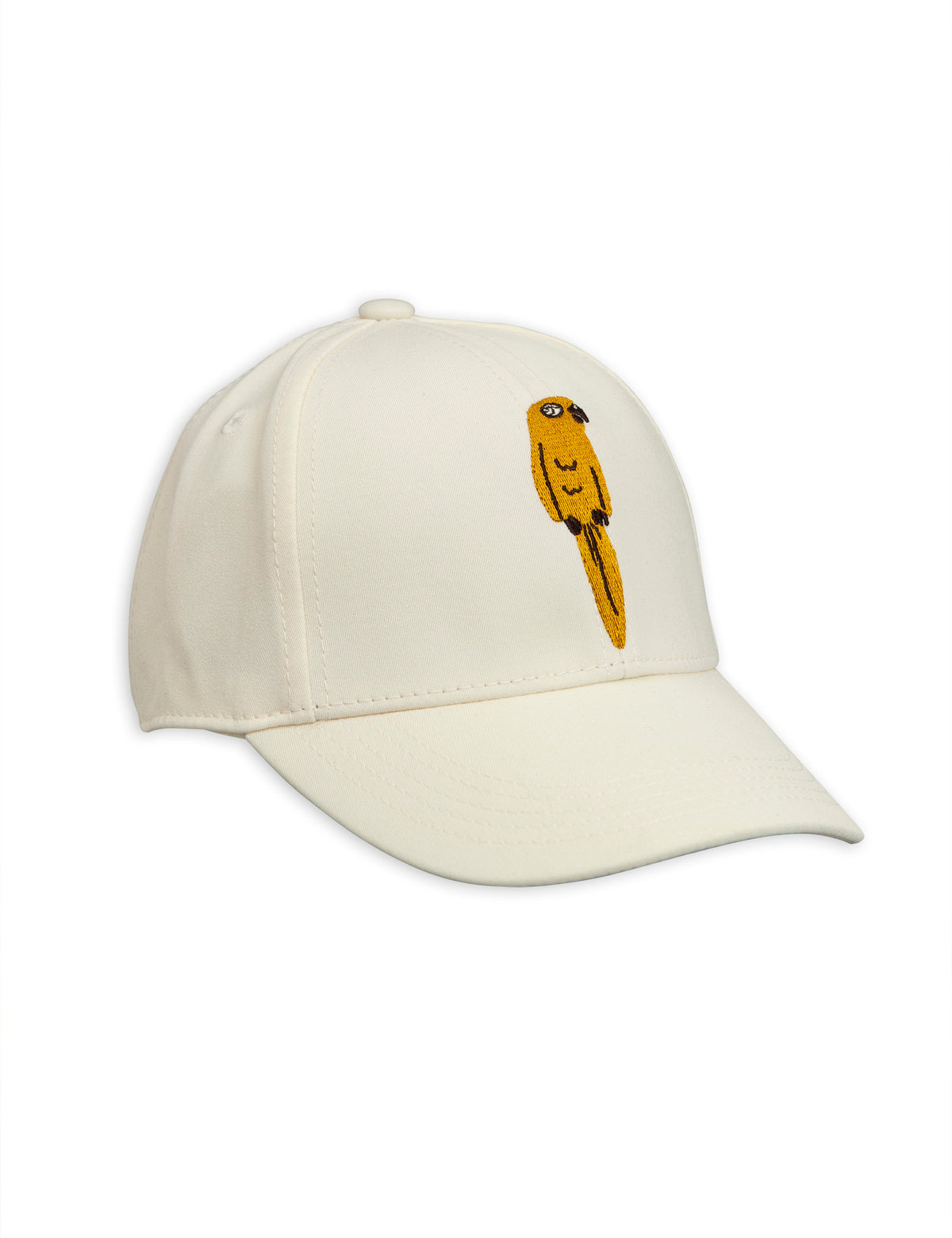Parrot Embroidery Cap Offwhite