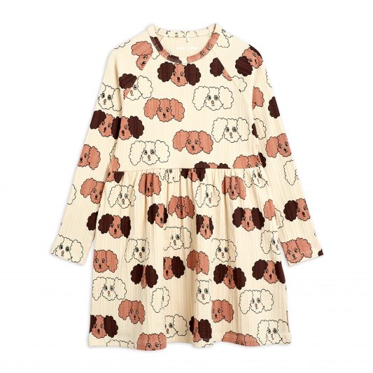 Fluffy Dog aop Ls Dress