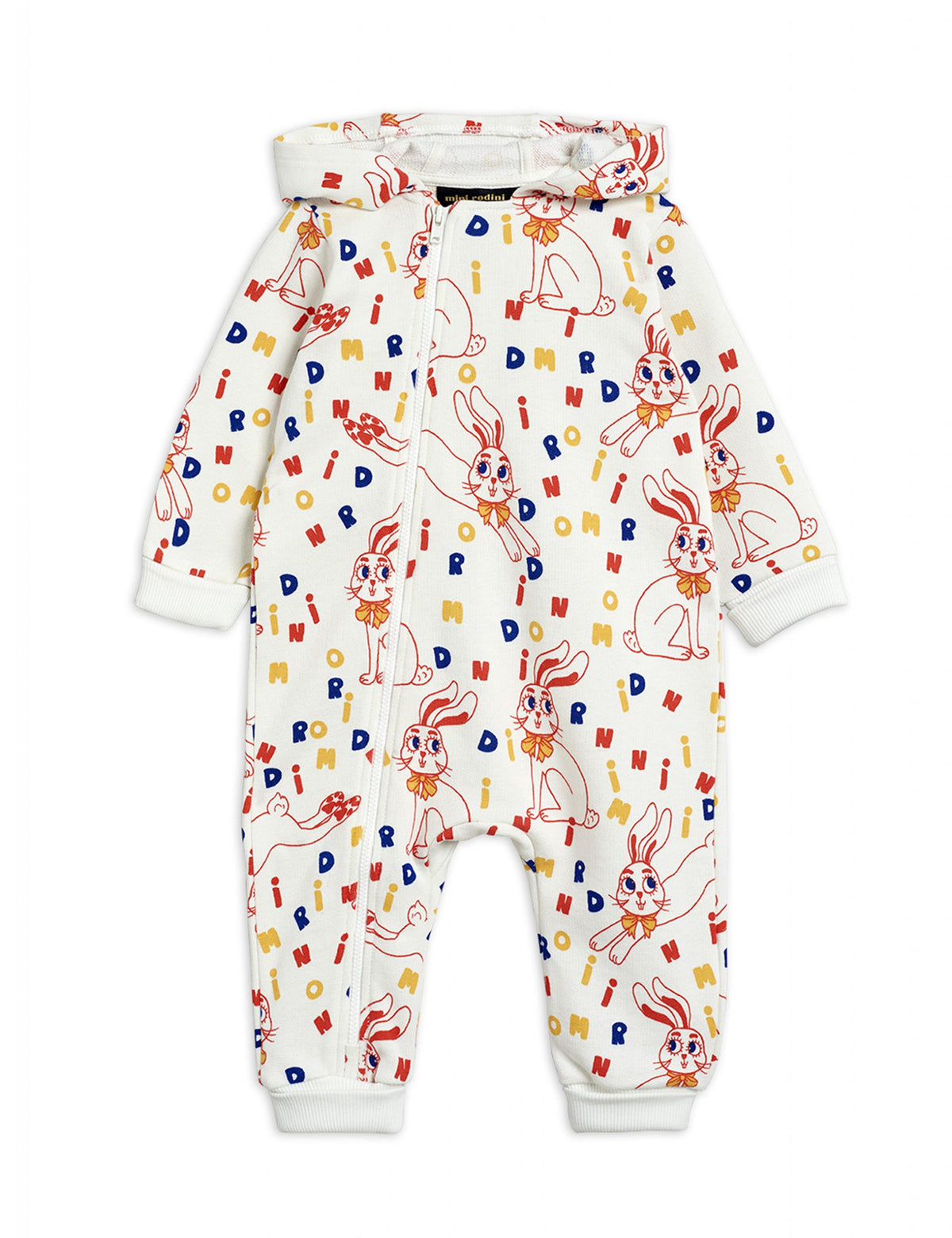 Mr Rabbit Aop bunny Onesie offwhite