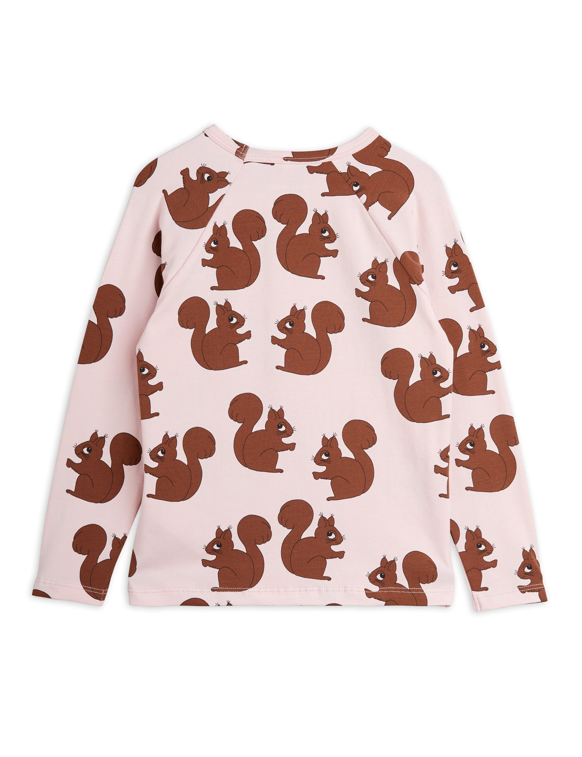 Squirrel Aop Raglan Long Sleeve T-shirt pink