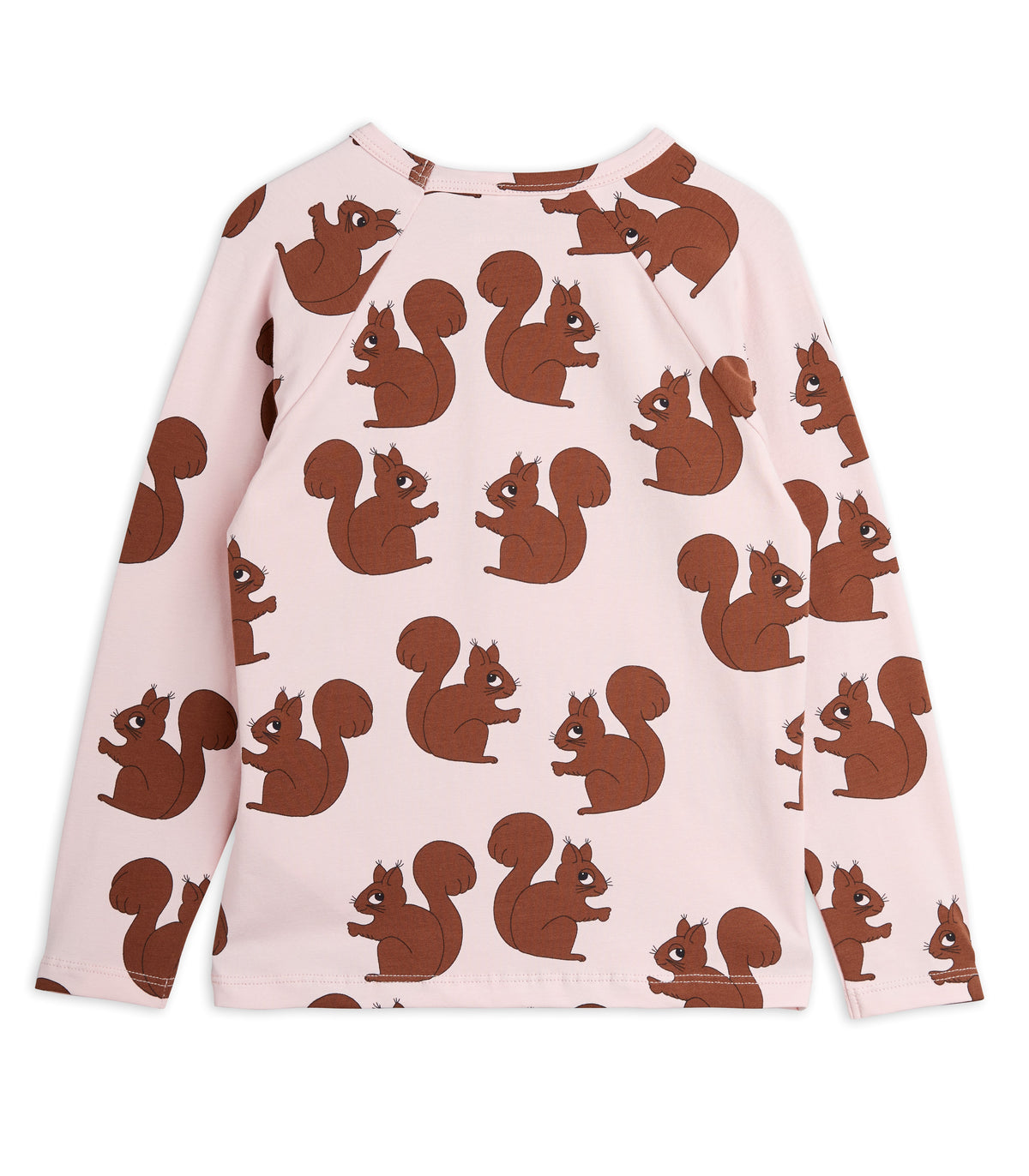 Squirrel Aop Raglan Long Sleeve T-shirt pink