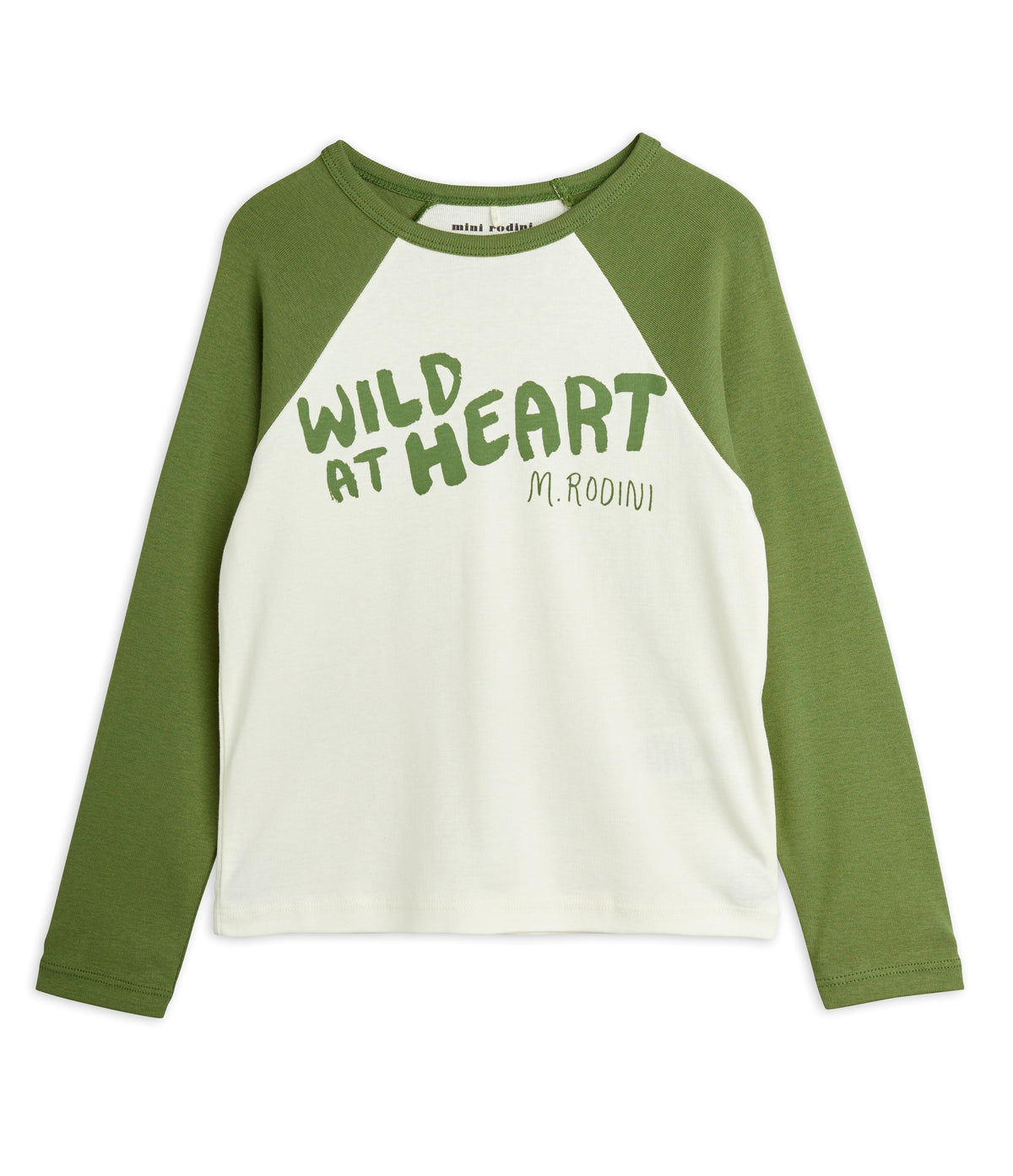 Wild At Heart Raglan Long Sleeve Tee green
