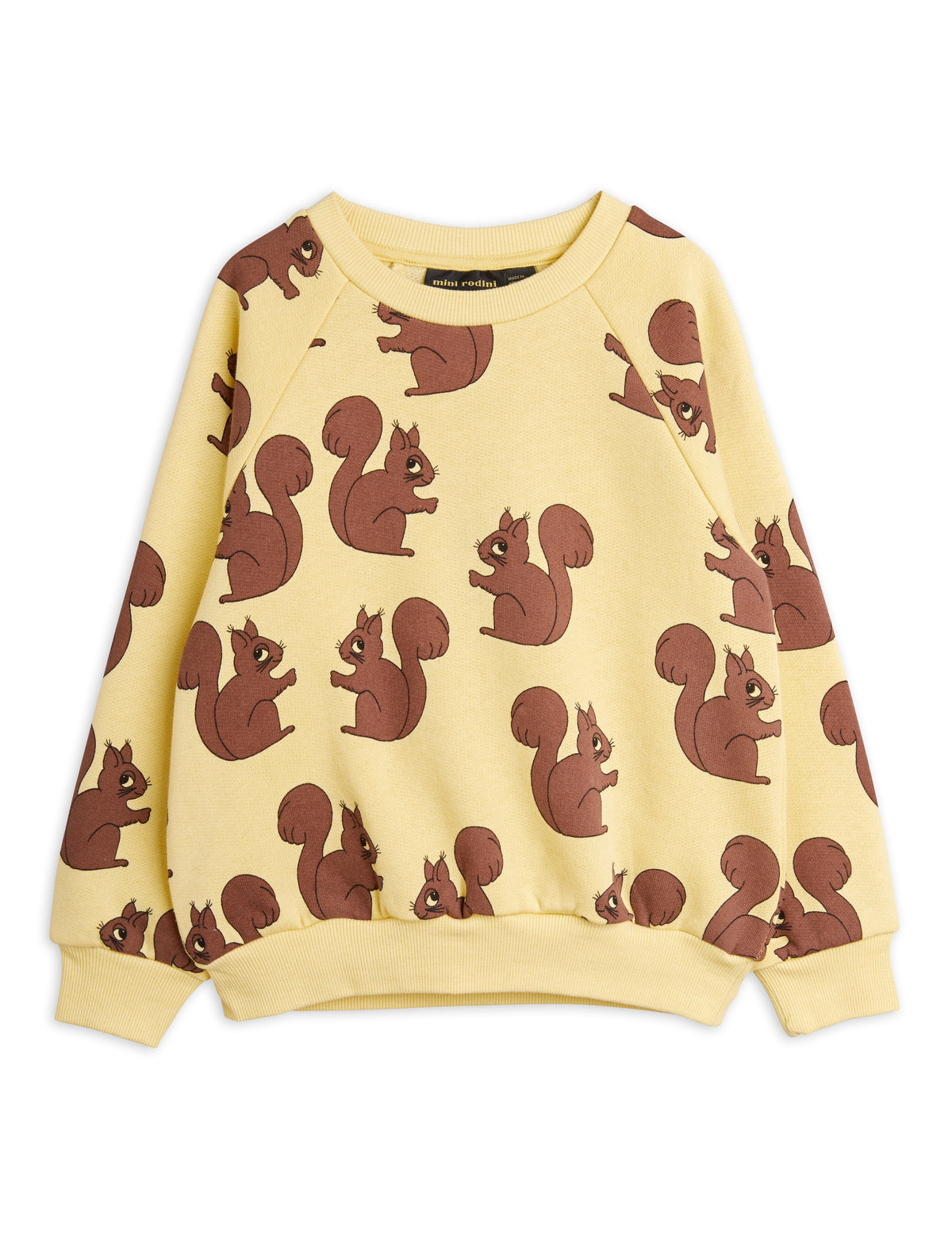 Squirrel Aop Sweatshirt yellow