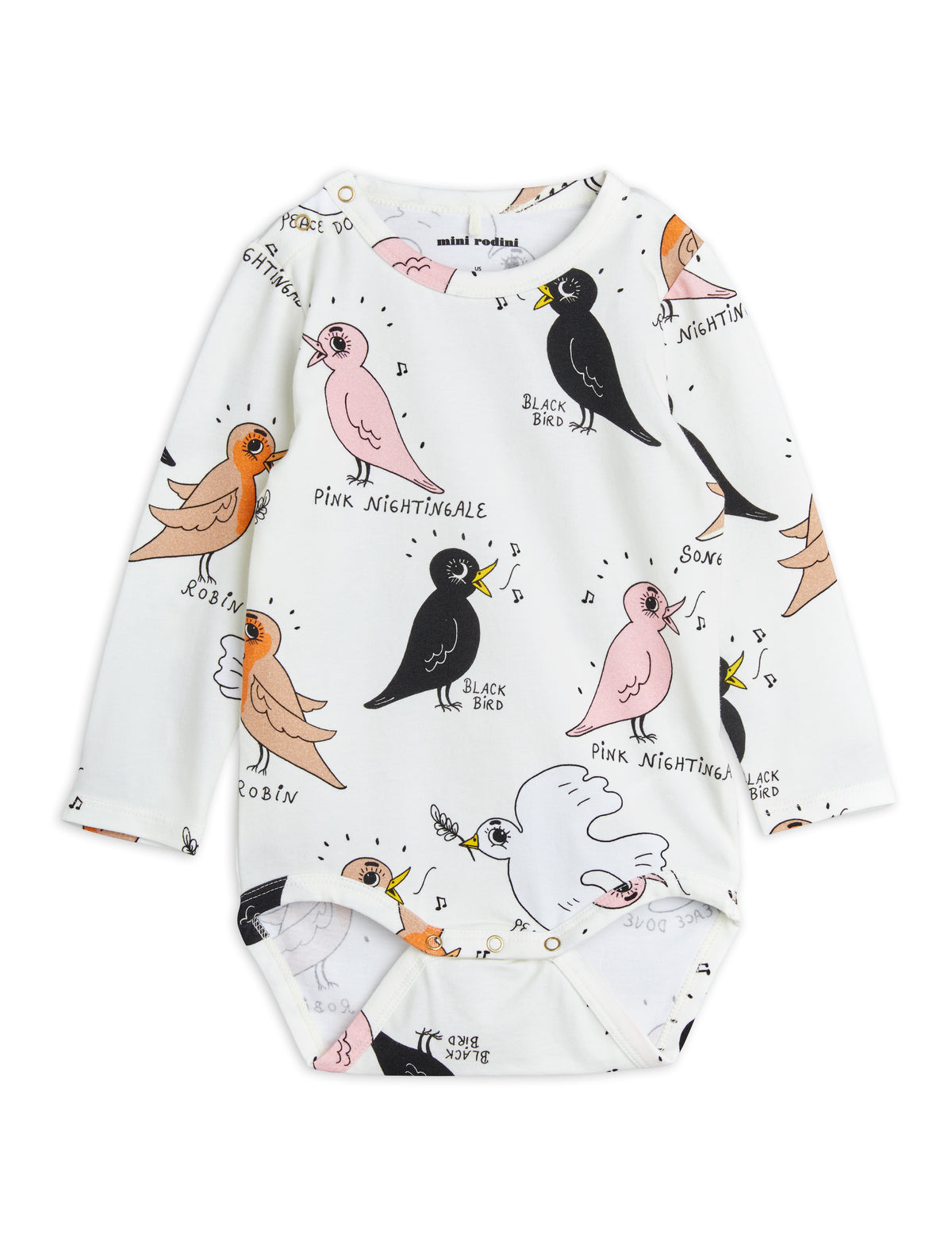 Birdswatching Aop Long Sleeve Body offwhite