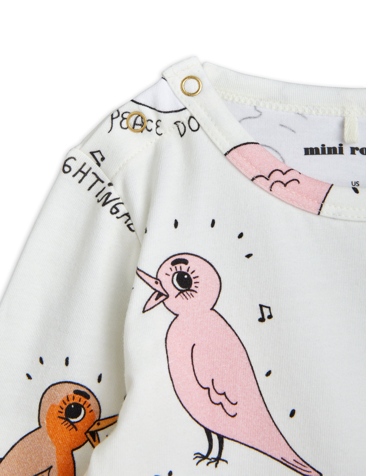 Birdswatching Aop Long Sleeve Body offwhite