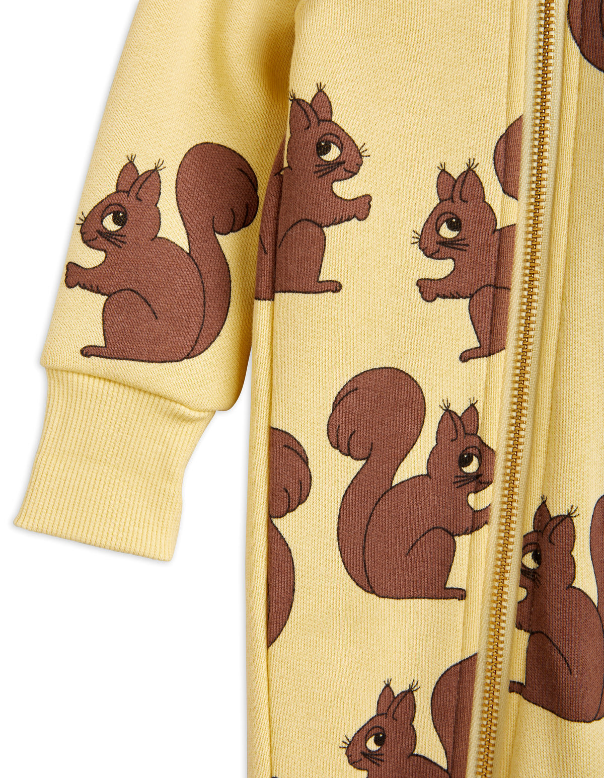 Squirrel Aop Onesie yellow