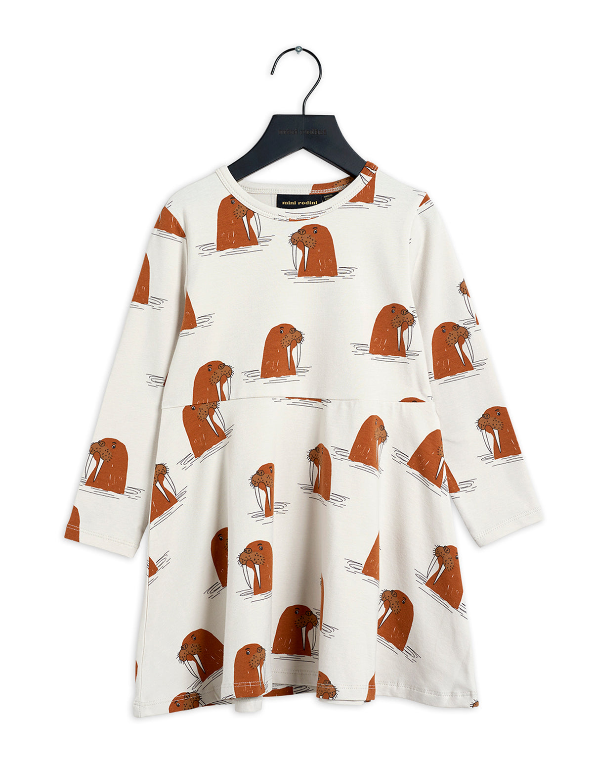 Walrus Aop Ls Dress Grey