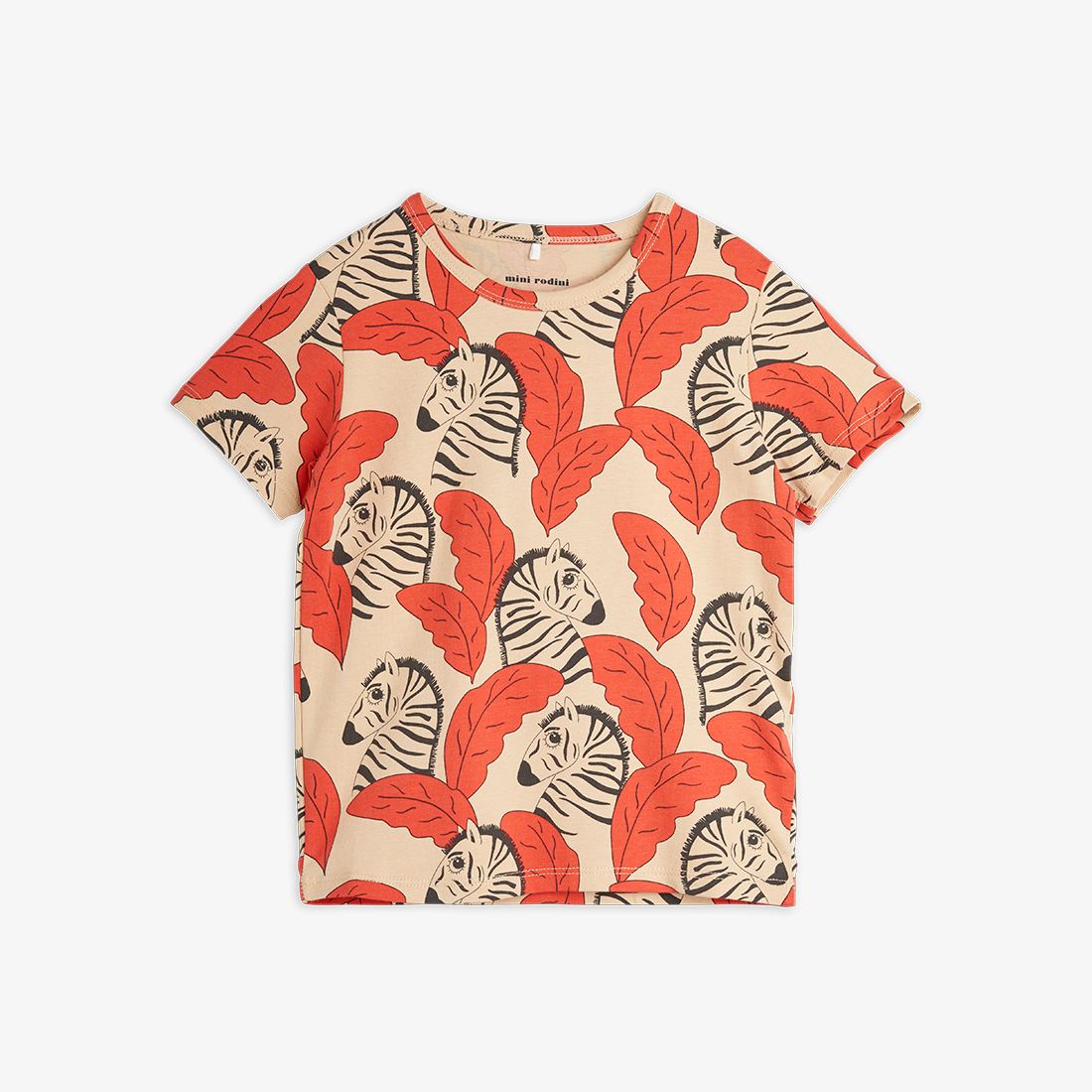 Zebras AOP ss Tee red