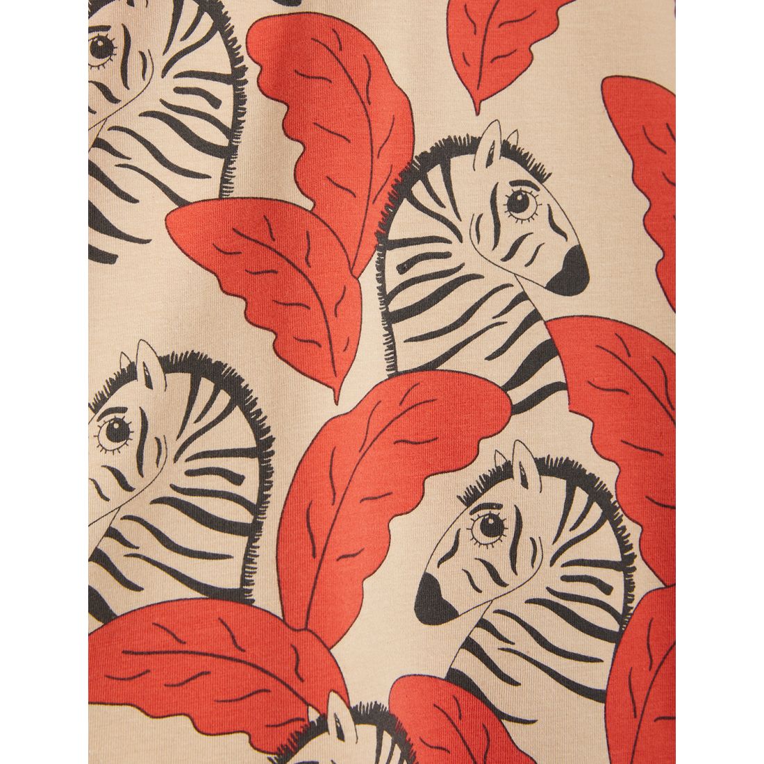 Zebras AOP ss Tee red