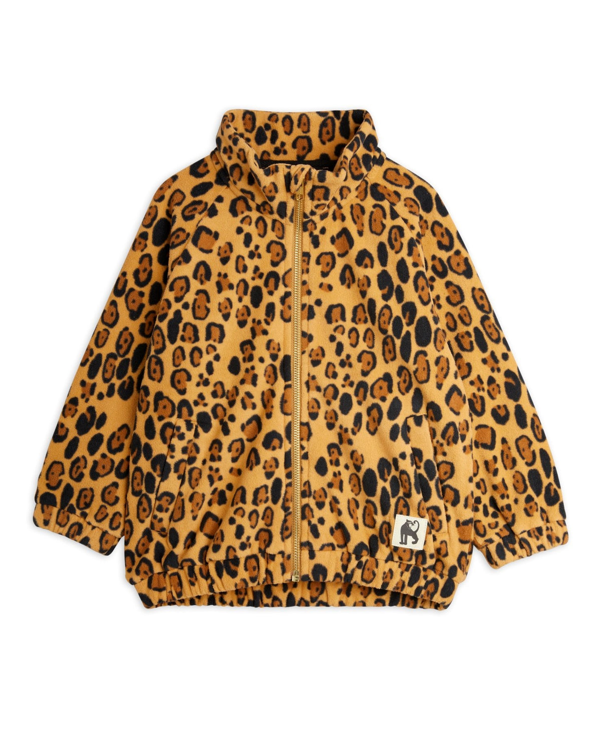 Leopard Fleece Jacket beige