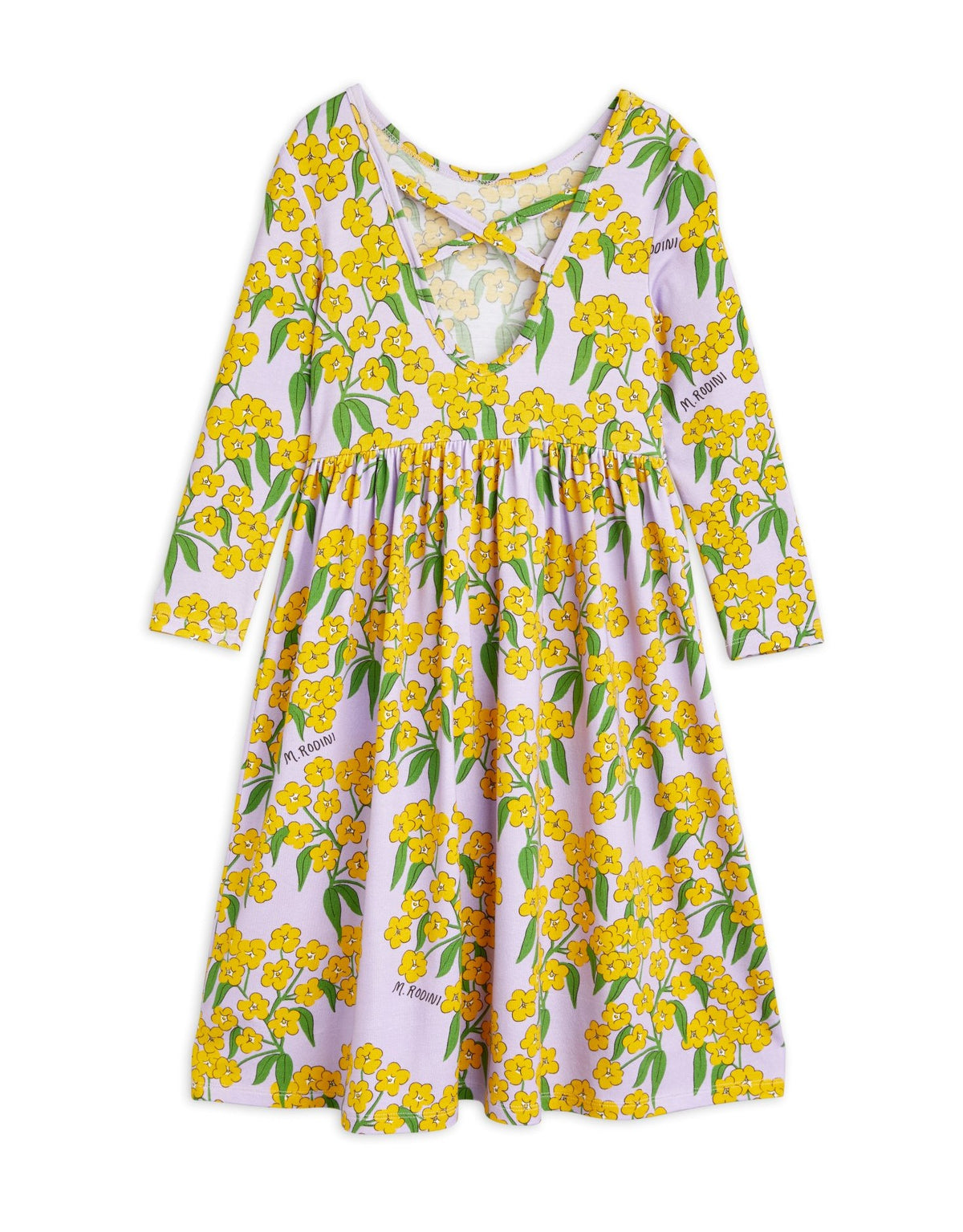 Alpine Flowers Long Sleeve Dress purple