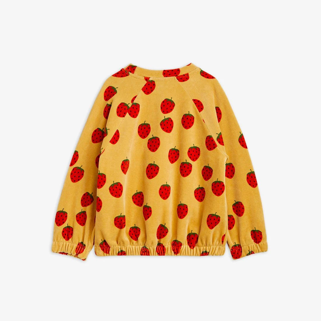 Strawberries Velour aop Sweatshirt (Beige)