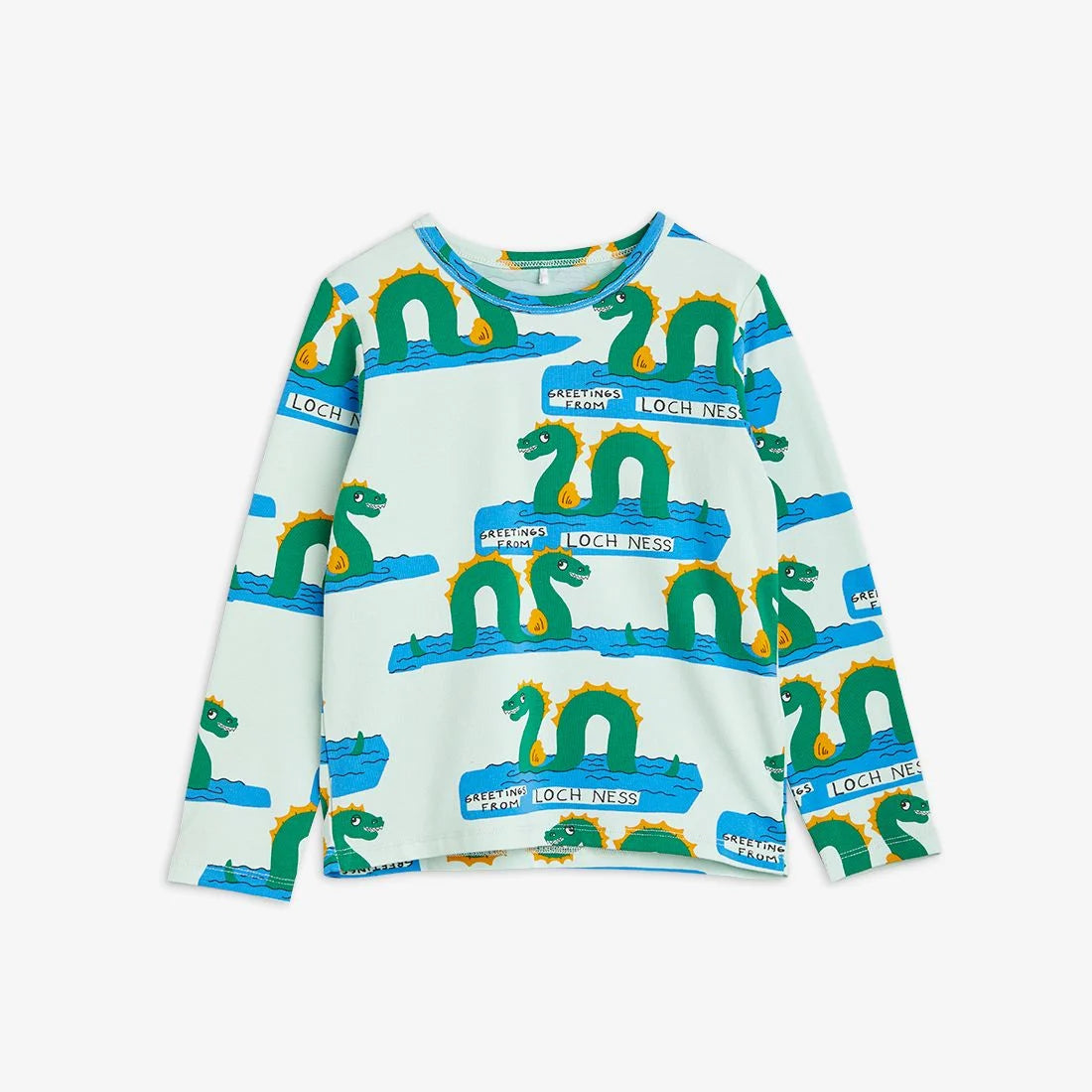 Loch Ness aop Long Sleeve T-shirt (Green)