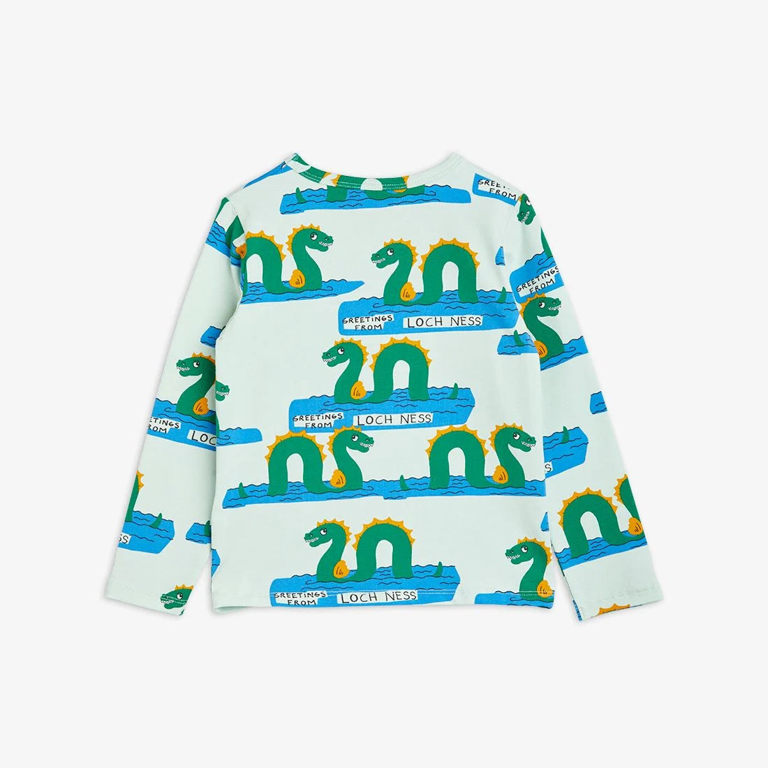 Loch Ness aop Long Sleeve T-shirt (Green)