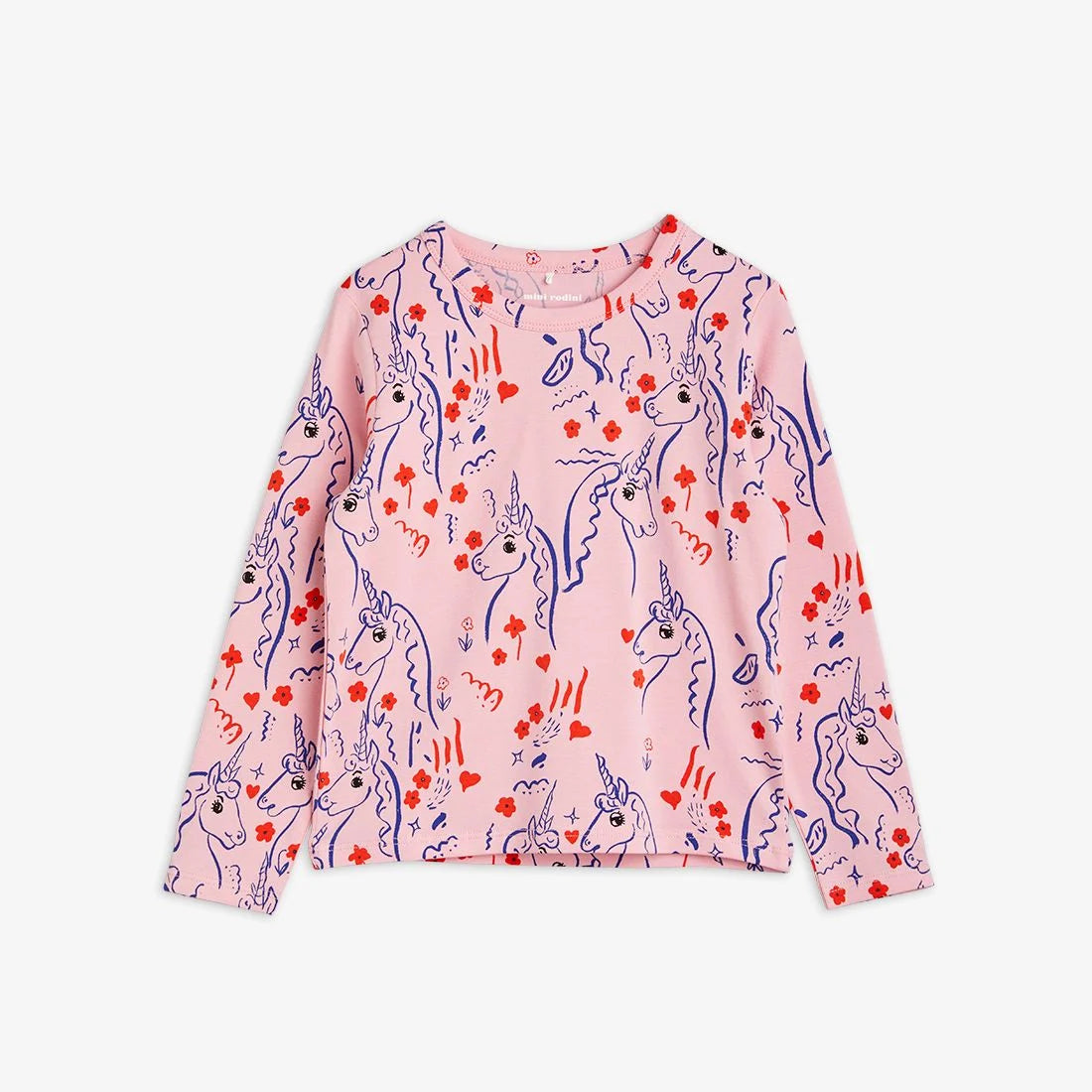 Scottish Unicorns aop Long Sleeve Tee  (Pink)