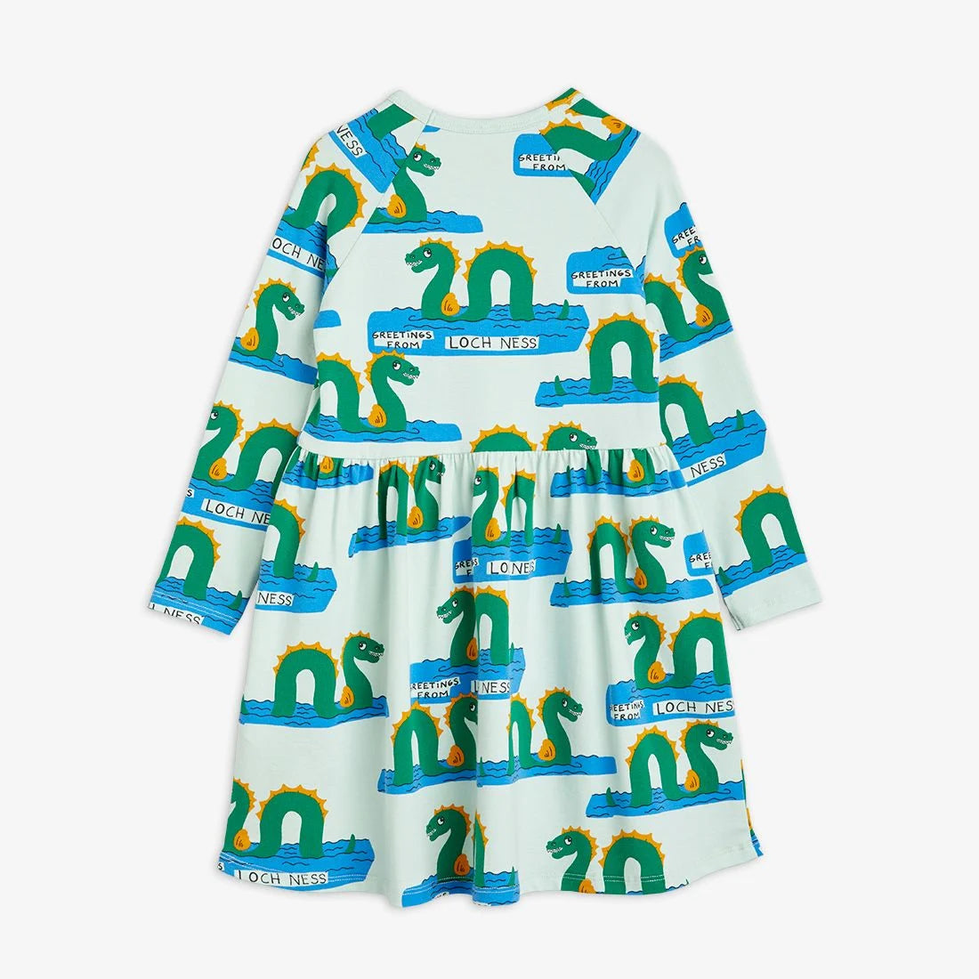 Loch Ness aop Long Sleeve Dress (Green)