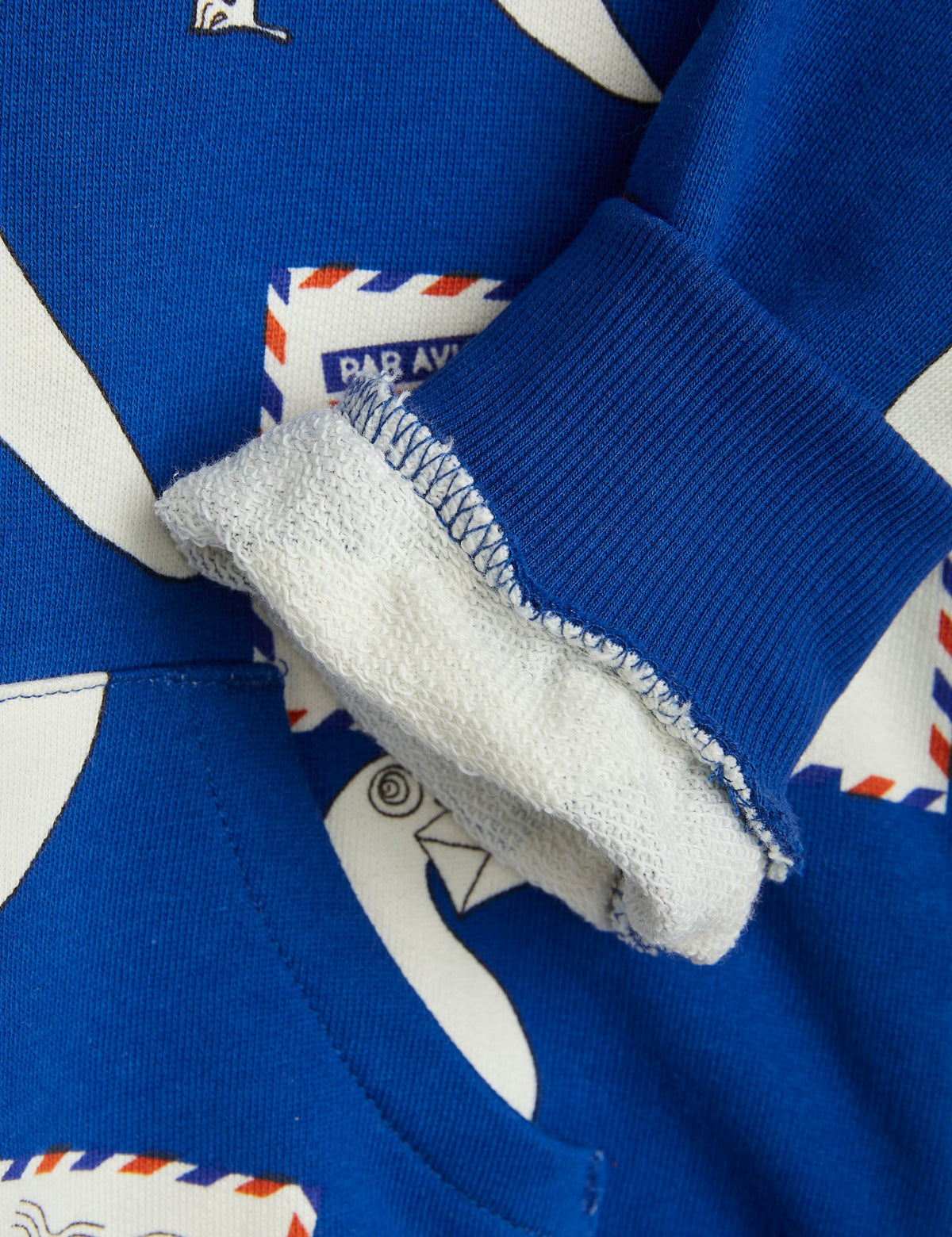 Pigeons aop zip hoodie - Blue