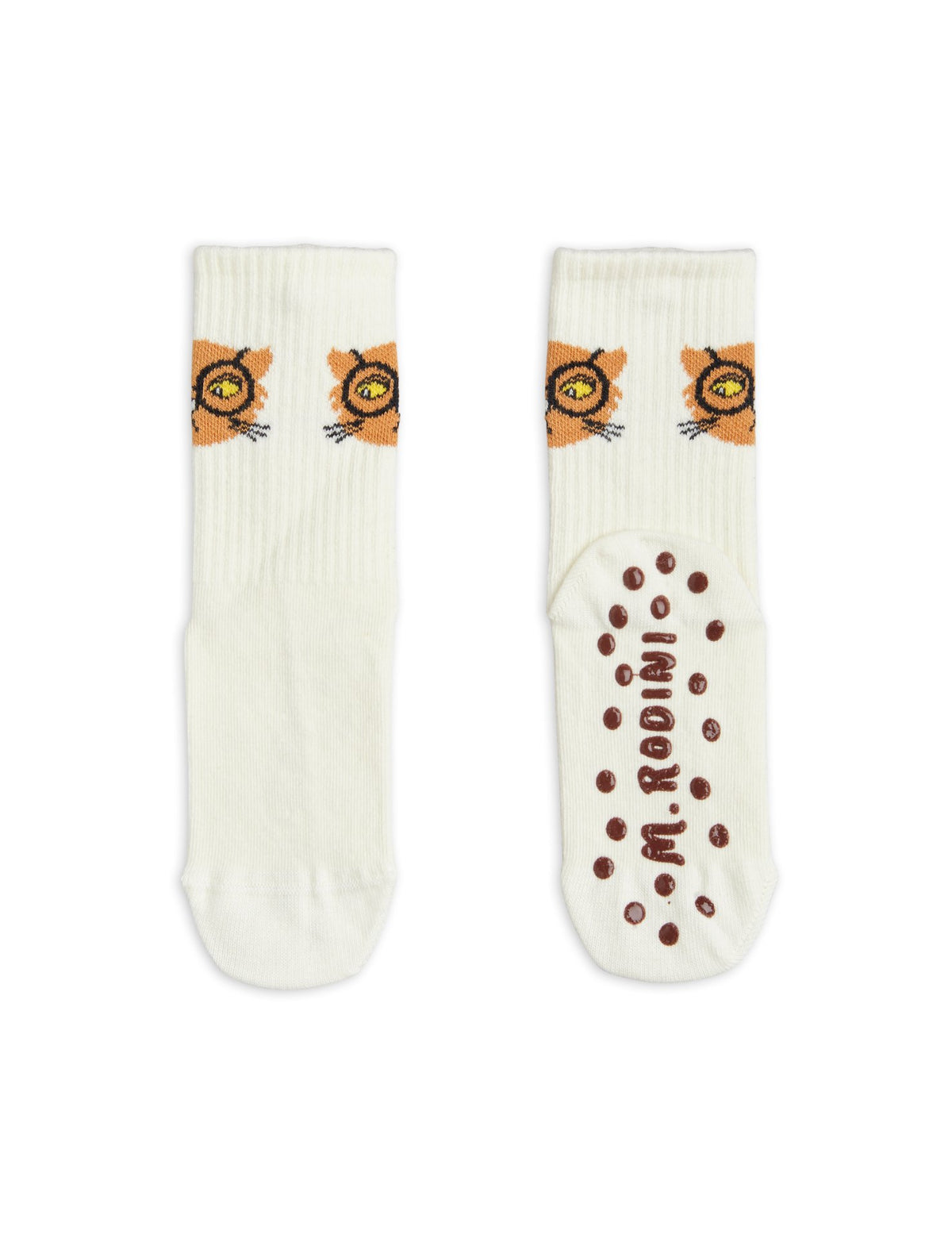 Cats with glasses Anti Slip Sock - offwhite