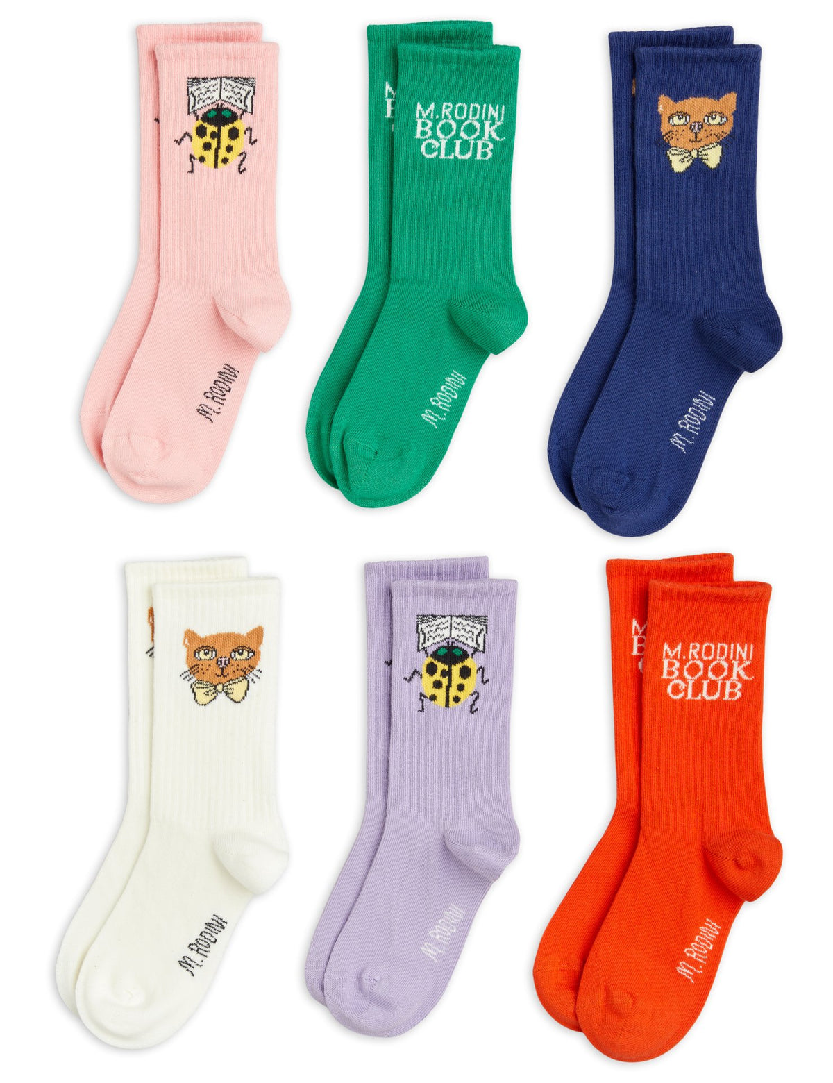 Book Club Socks -  6 Pack - Multi