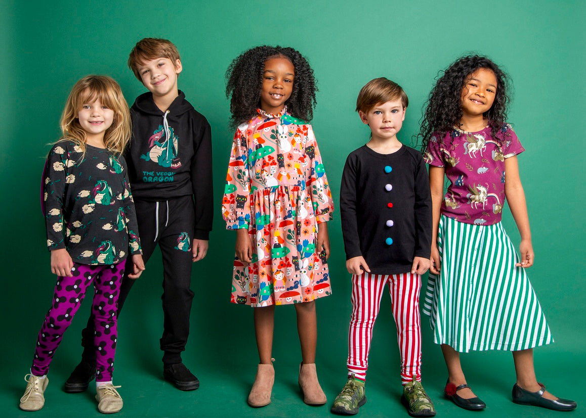 Woodland Stripes Long Twirly Skirt