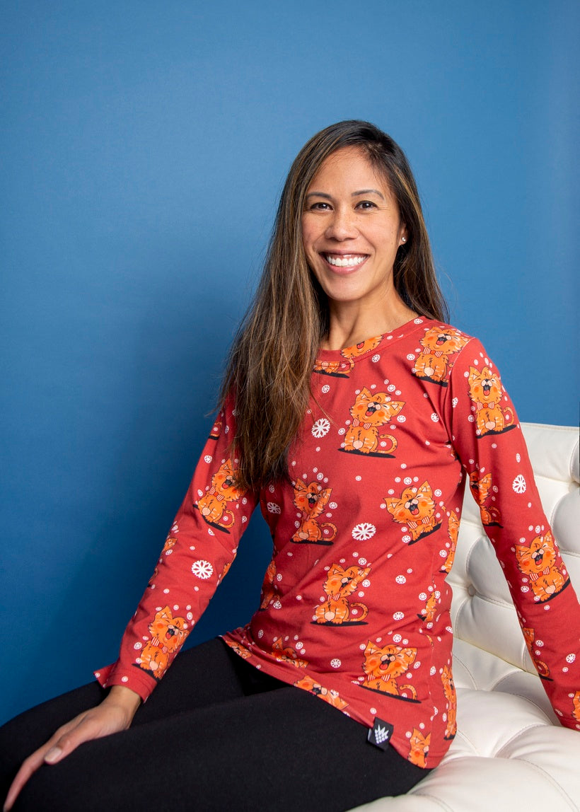 Mommy Long Sleeve Tshirt Meow Meow