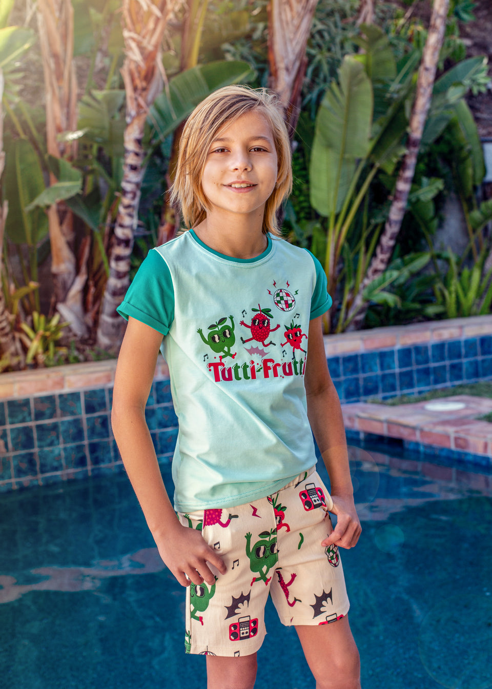 Tutti Frutti Denim Bermuda Shorts