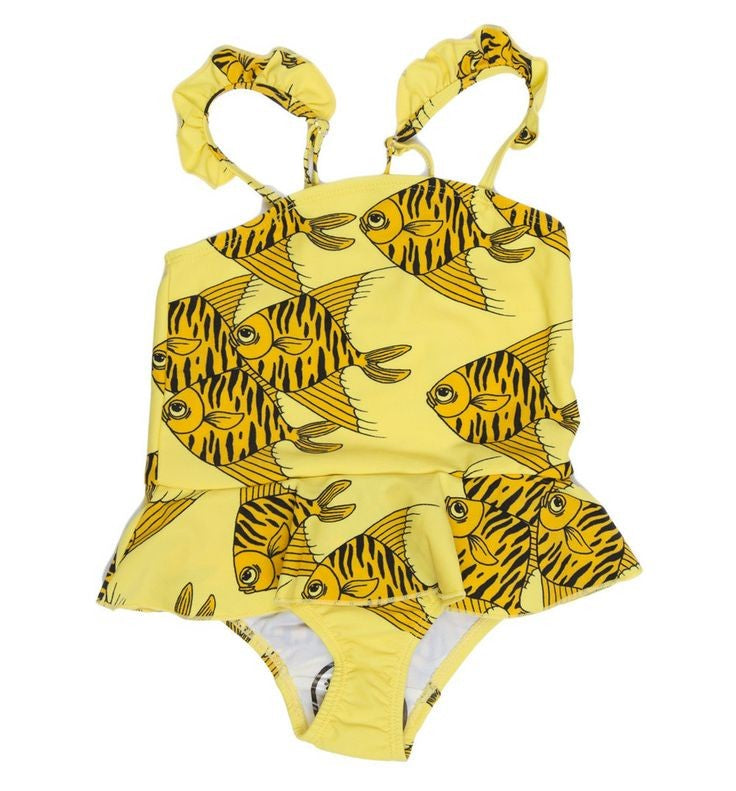 Fishes Swimsuit Yellow