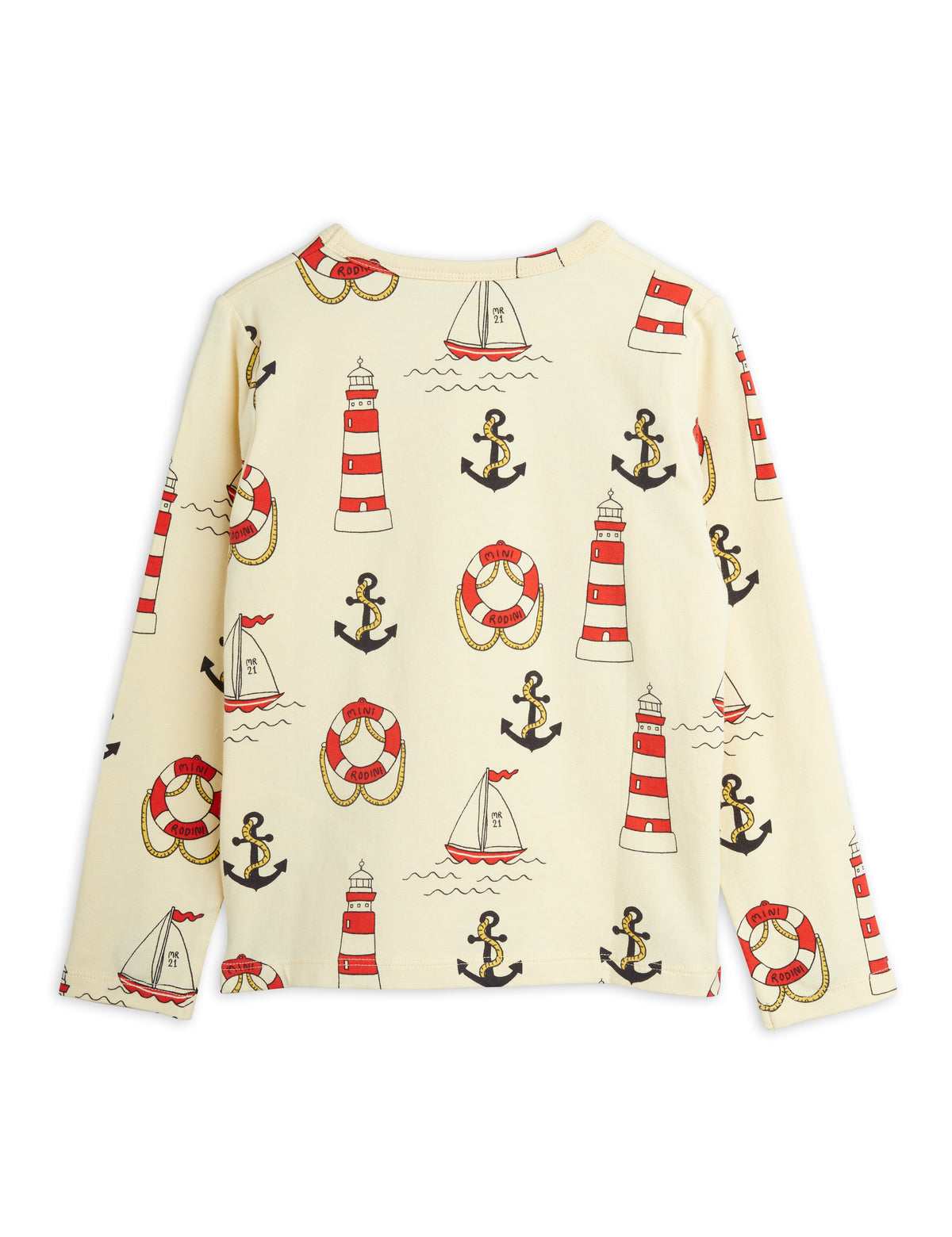 Lighthouse Aop Ls Tee yellow