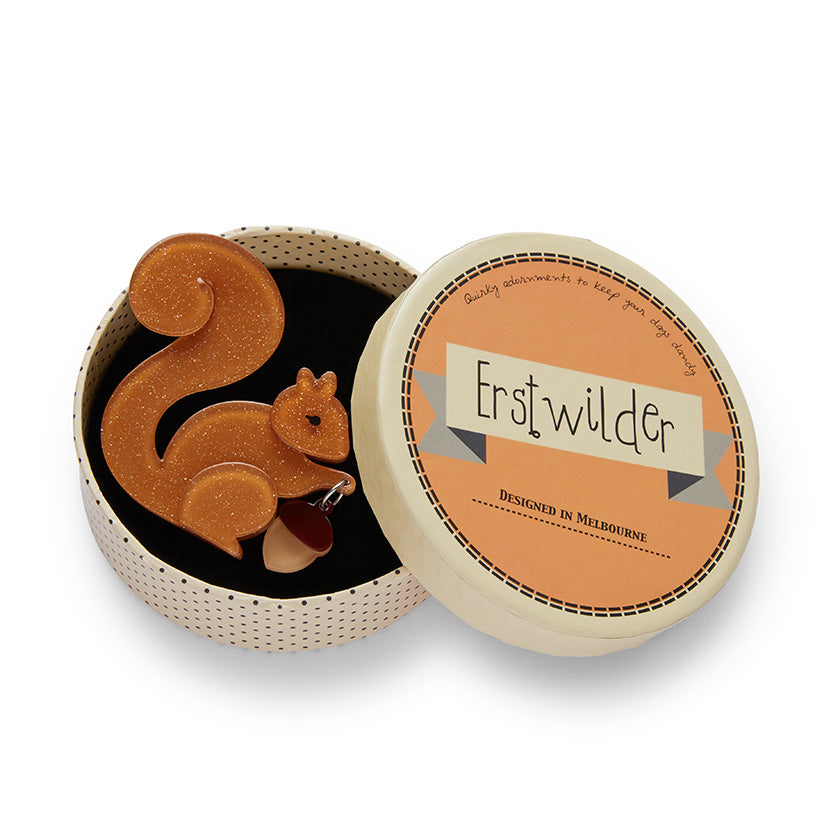 The Satisfied Squirrel Brooch