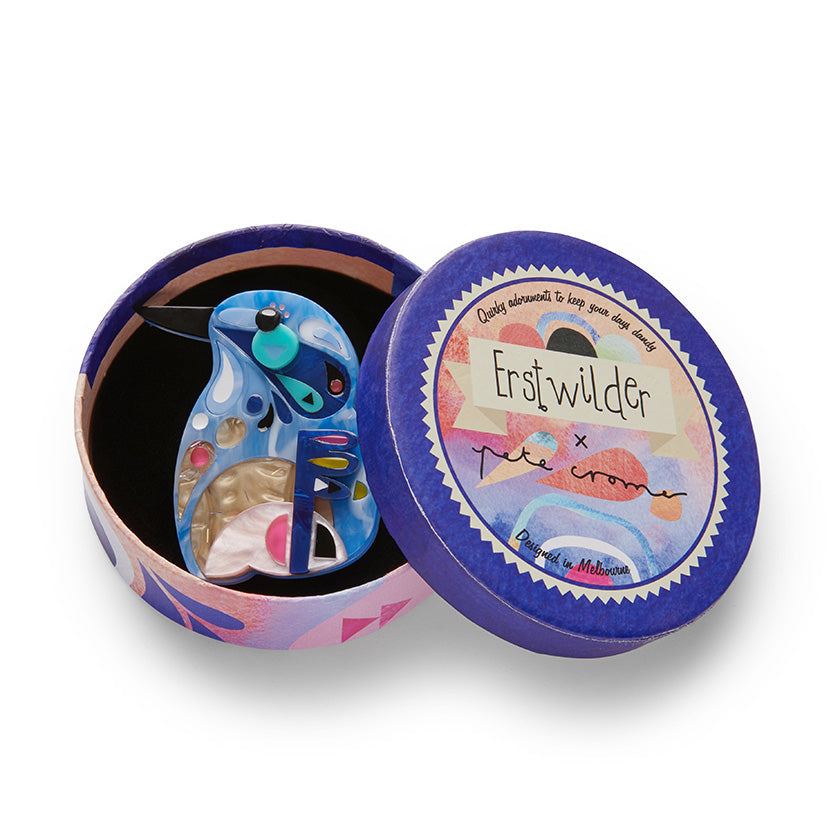 The Astute Azure Kingfsher Brooch