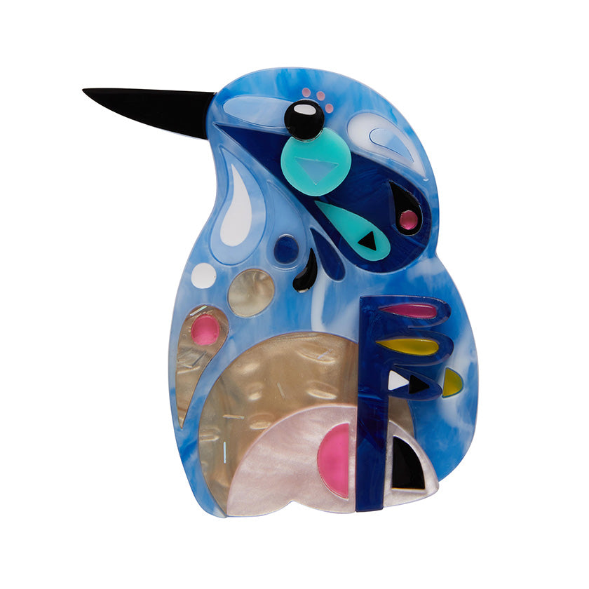 The Astute Azure Kingfsher Brooch