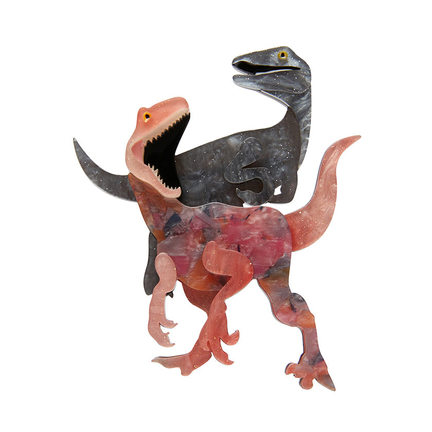 Dinosauria Bloody Rapt Brooch Pink