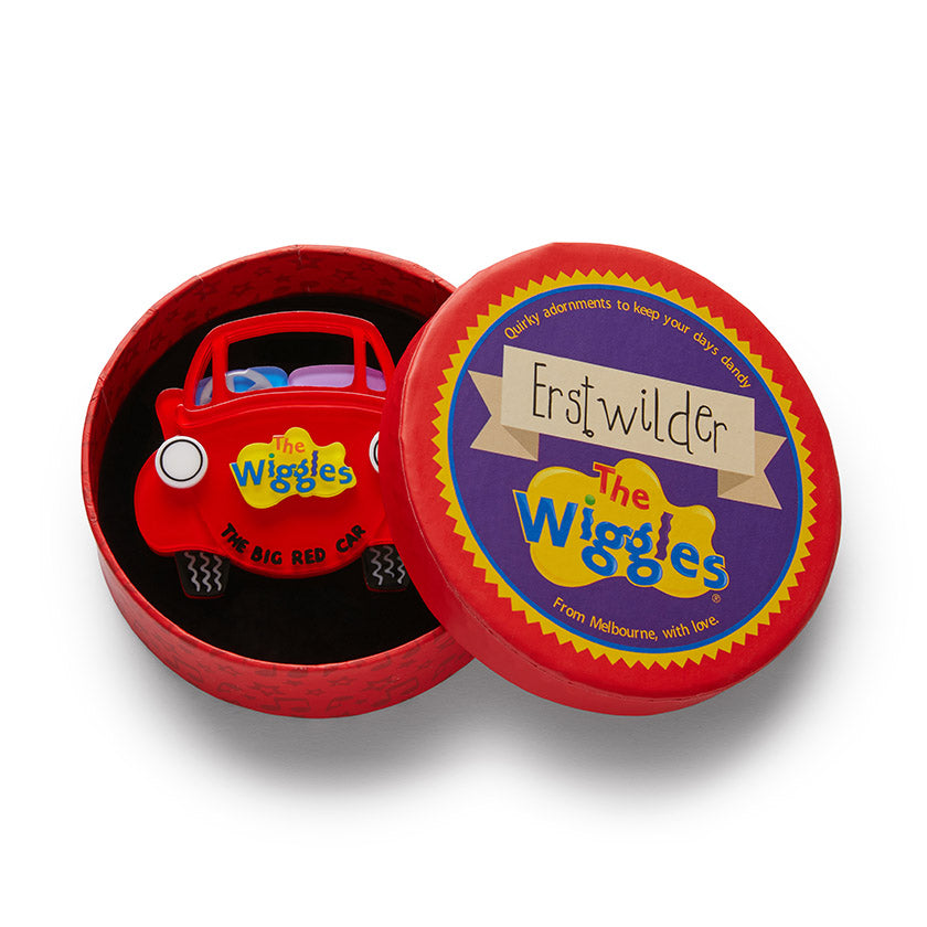 The Big Red Car Brooch