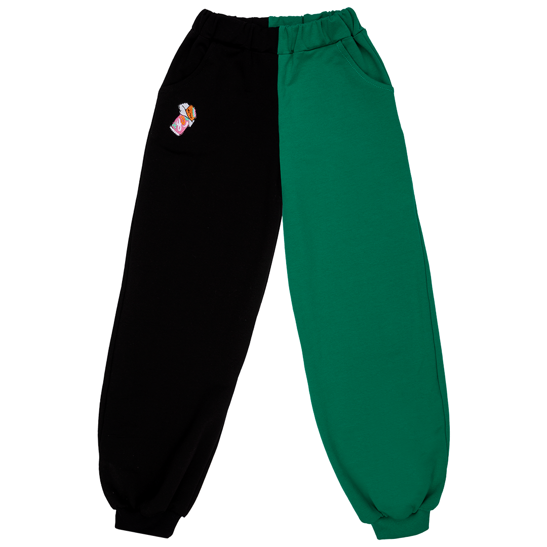 Candy Bar Black Green Balloon Pants