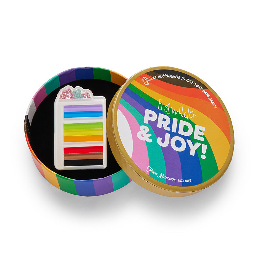 Slice of Pride Cake Brooch