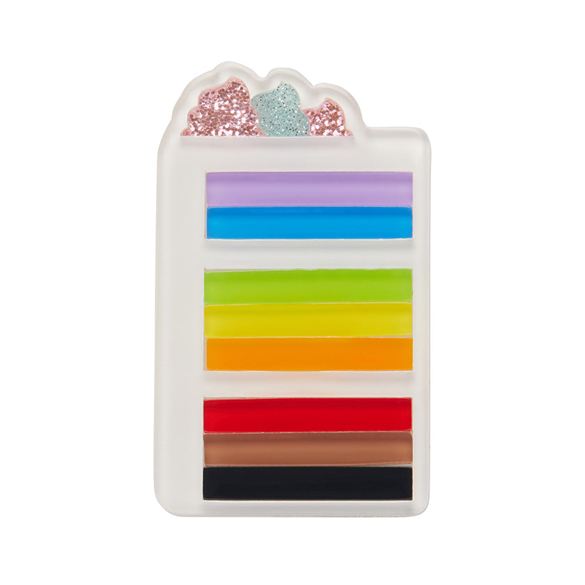 Slice of Pride Cake Brooch