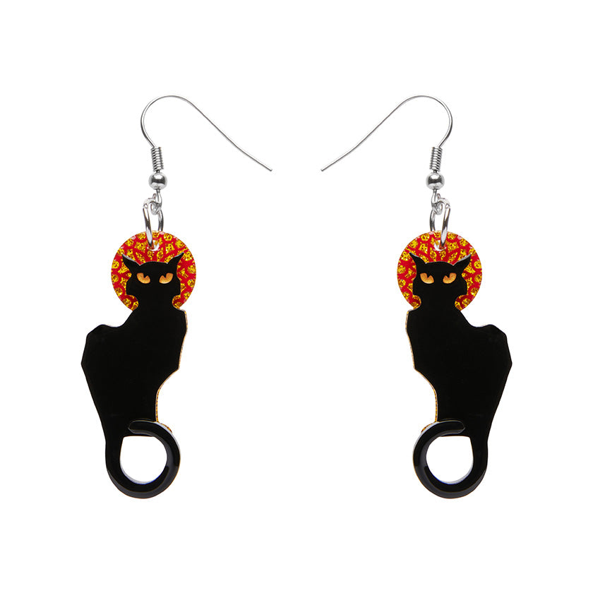 Art Nouveau 2 Le Chat Noir Earrings