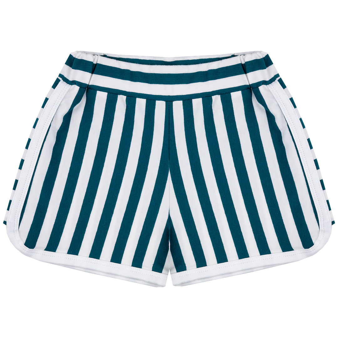 Retro Shorts – Emerald Stripes