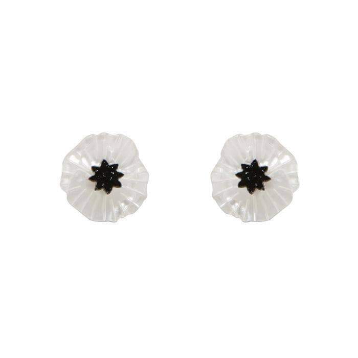 White Poppy Field Earrings