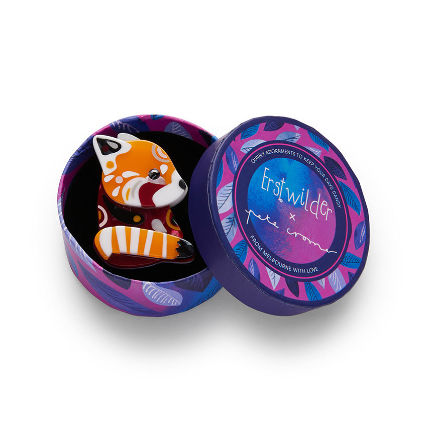 The Rakish Red Panda Mini Brooch